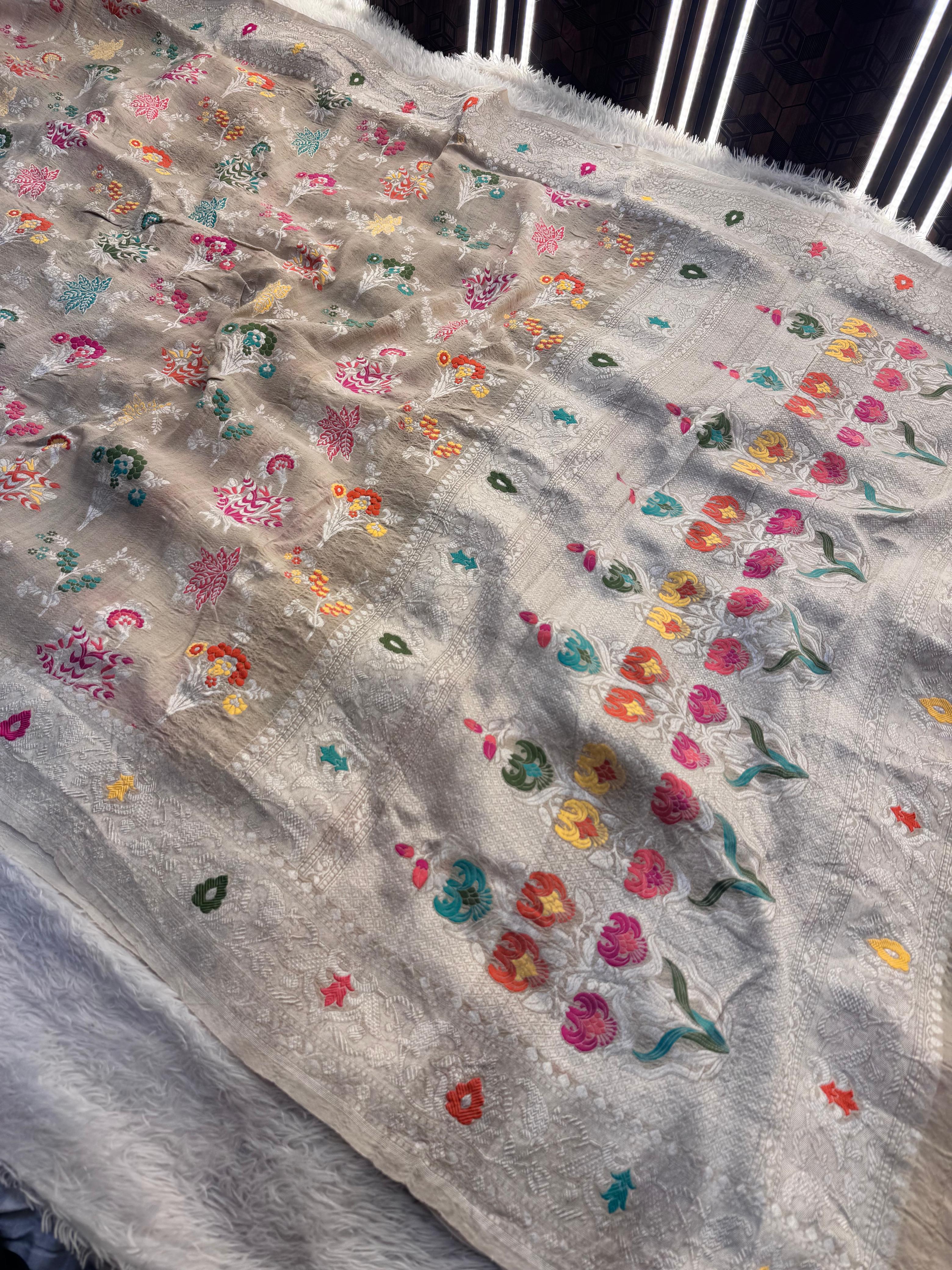 Silk Mark Certified Pure Khaddi Georgette Silk Handloom Saree