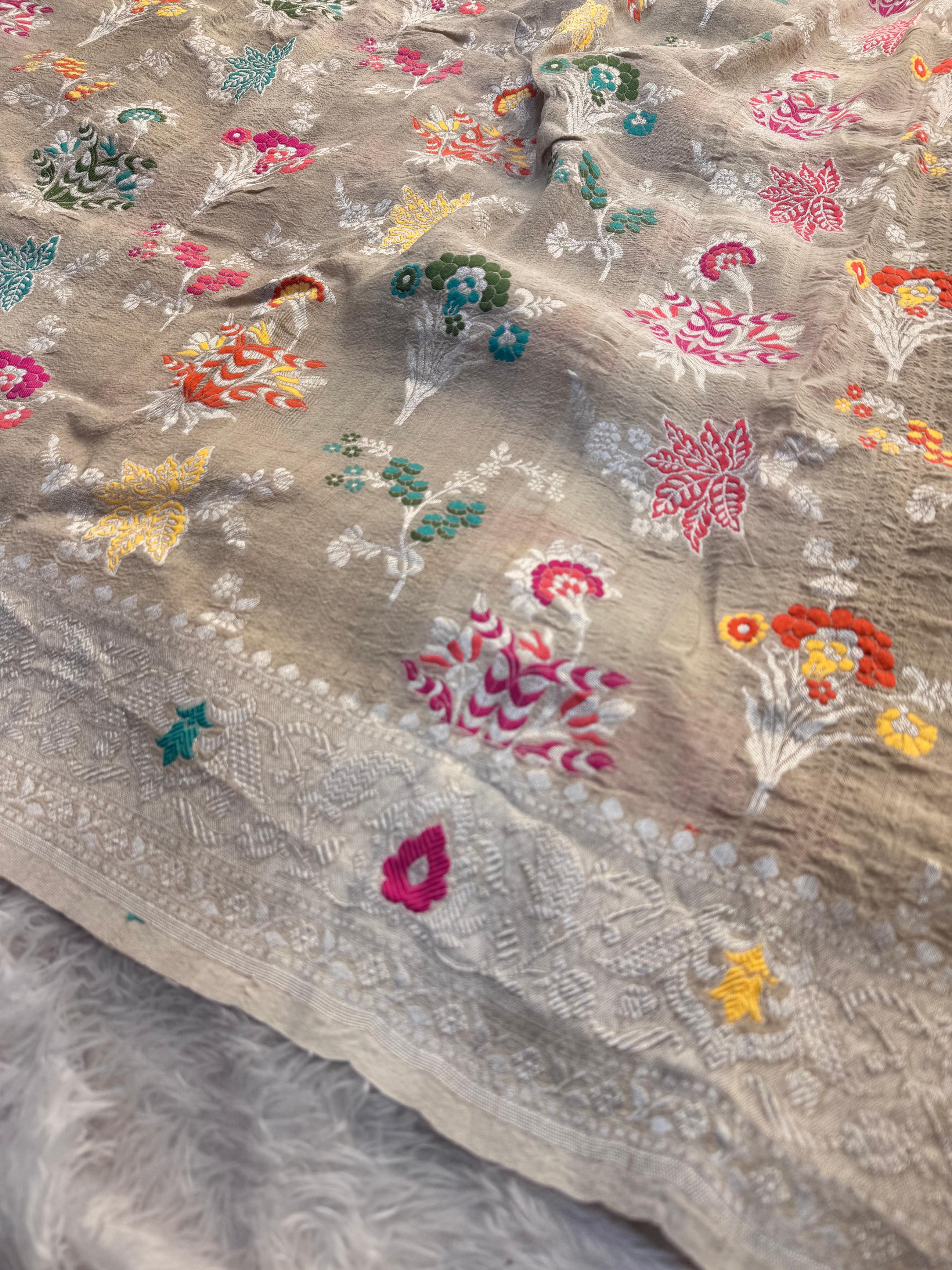 Silk Mark Certified Pure Khaddi Georgette Silk Handloom Saree