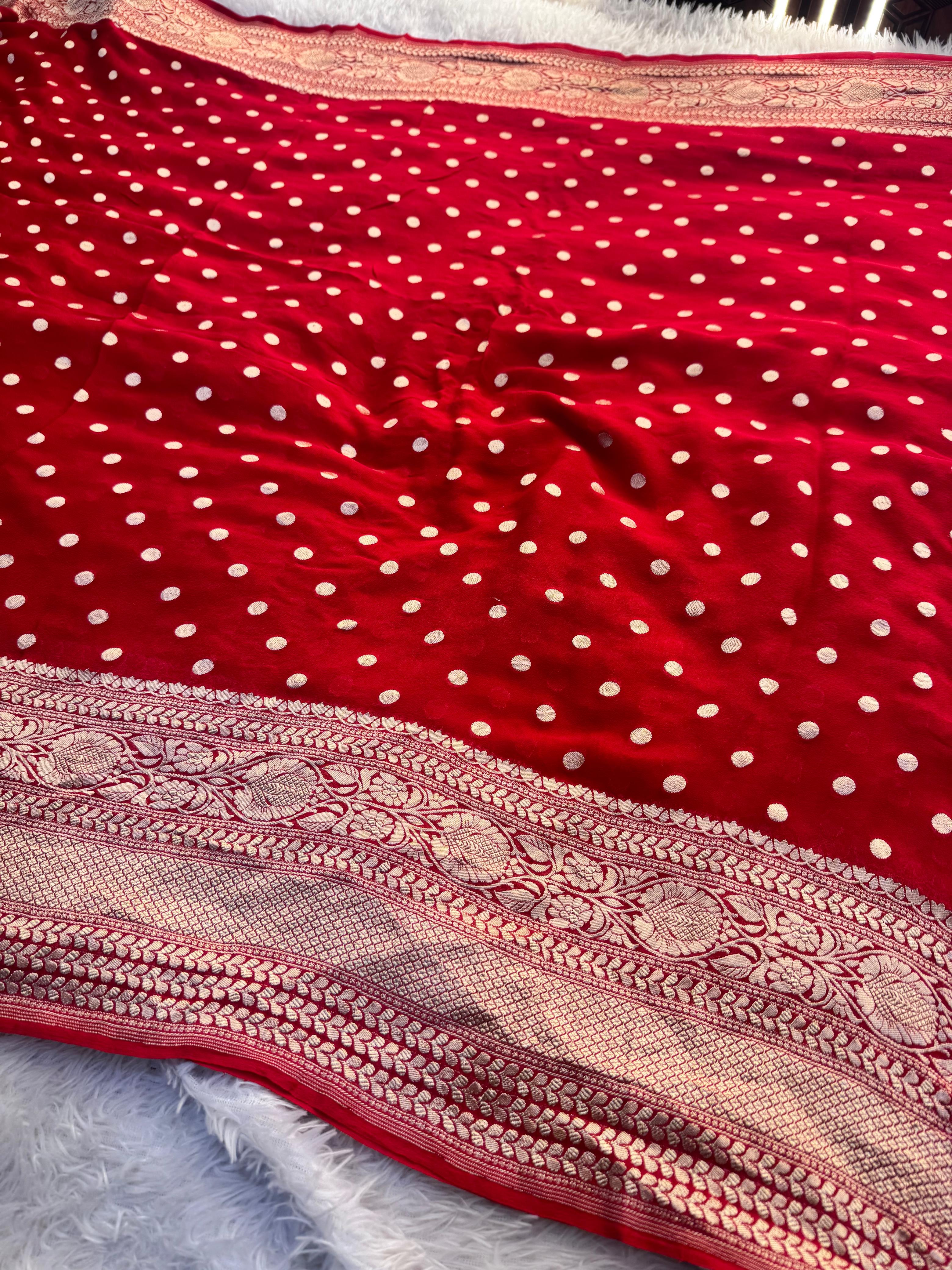 Silk Mark Certified Pure Khaddi Georgette Silk Handloom Saree