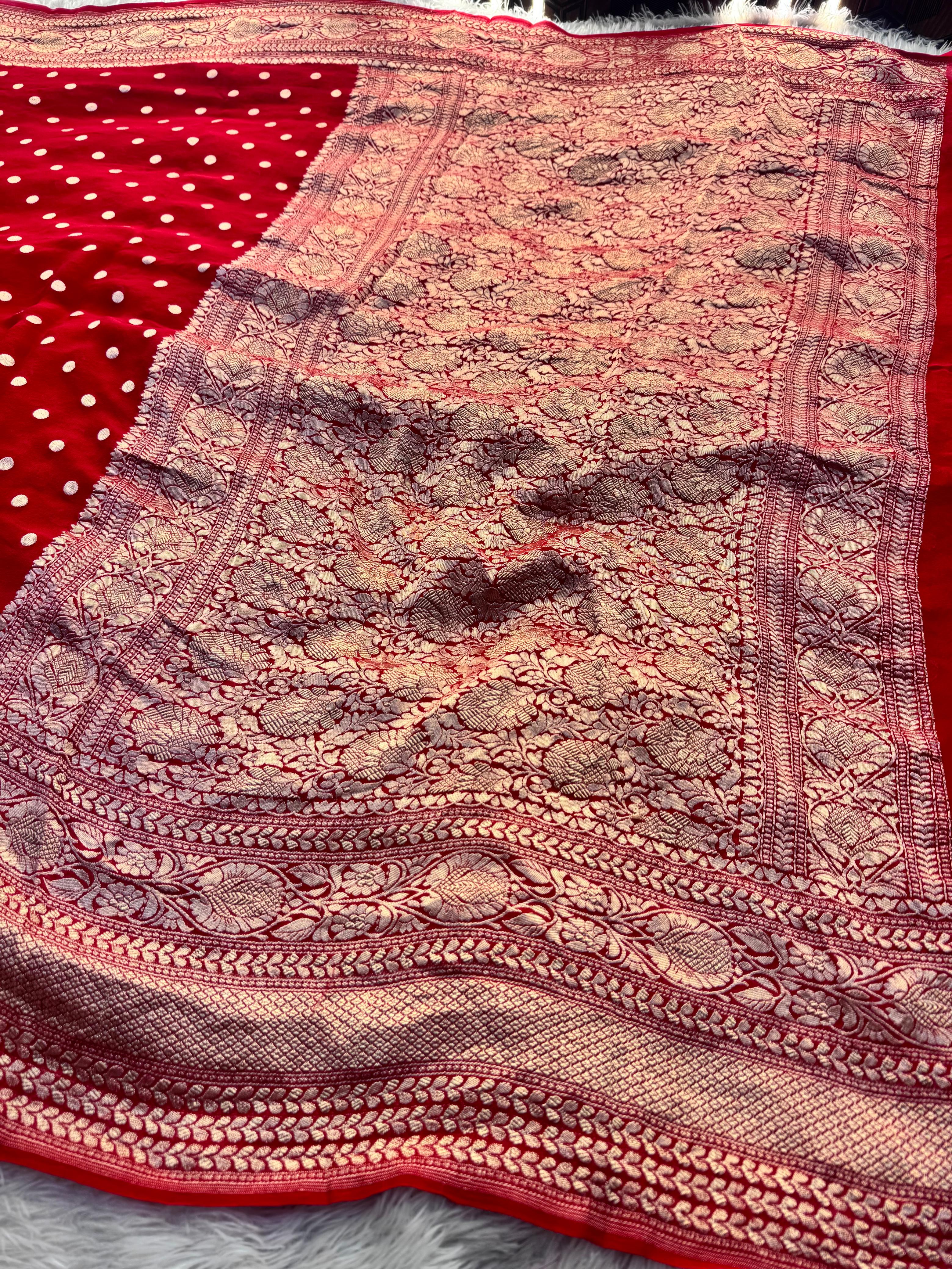 Silk Mark Certified Pure Khaddi Georgette Silk Handloom Saree