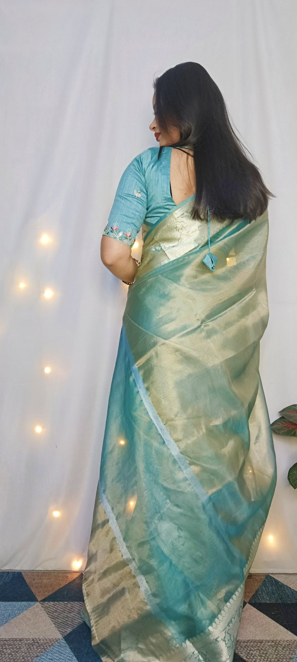 Premium Banarasi Tissue Silk Zari Work Saree