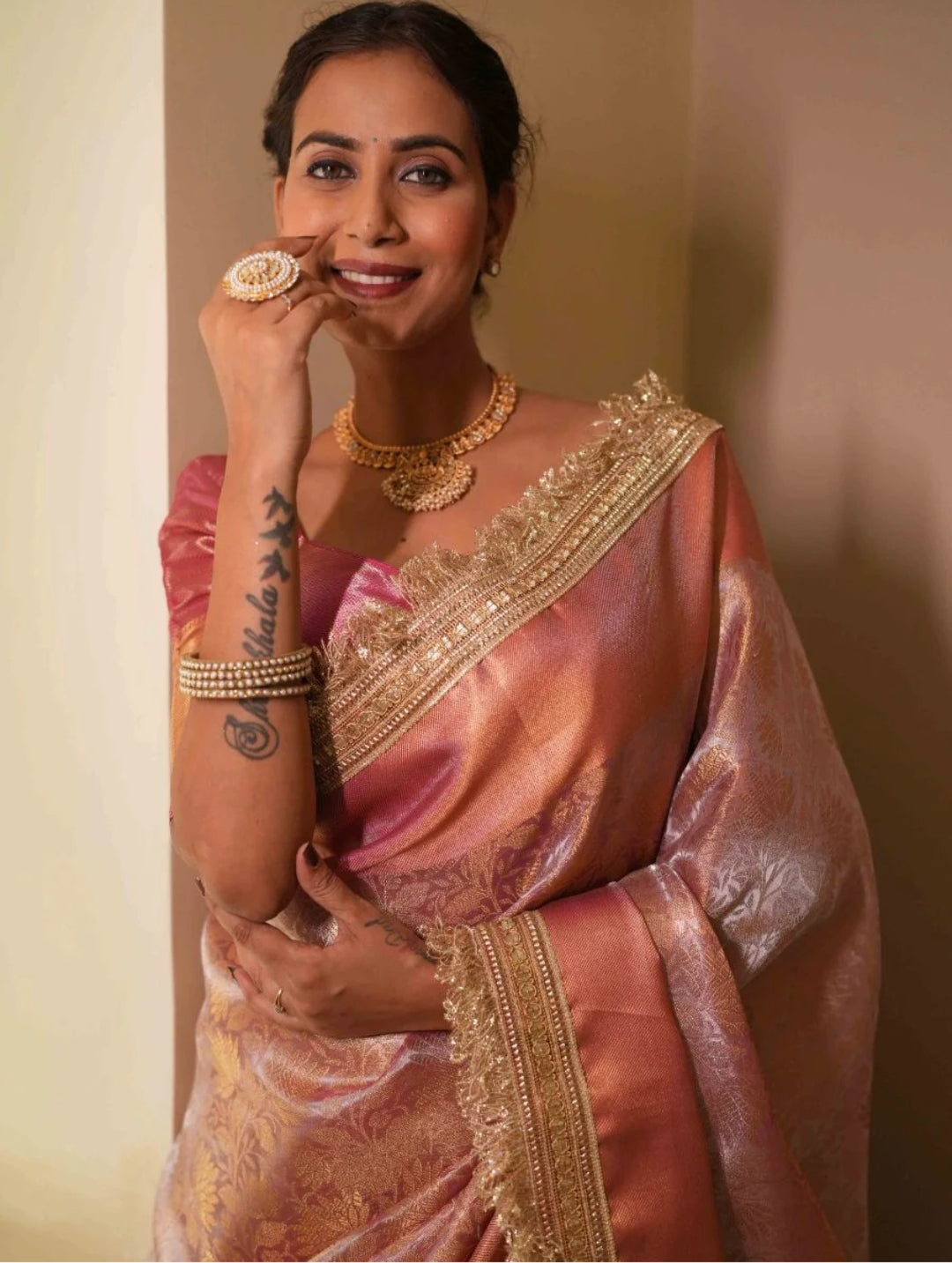 Sai Pallavi Mam Inspired Tissue Silk Saree