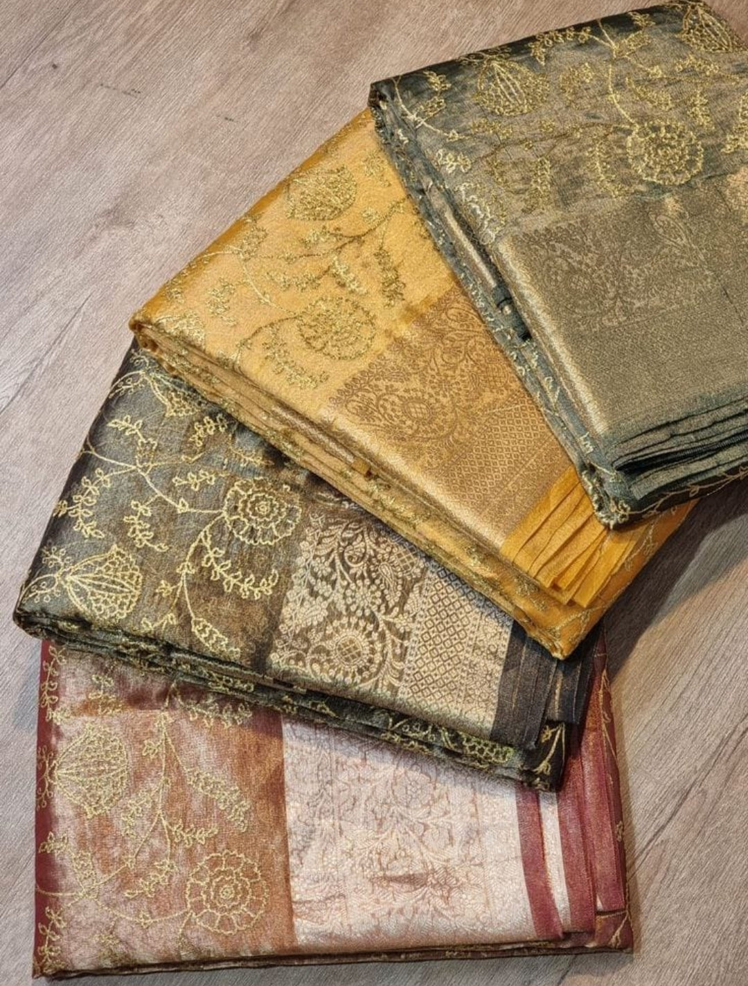 Premium Banarasi Tissue Silk Chikankari Embroidery Work Saree